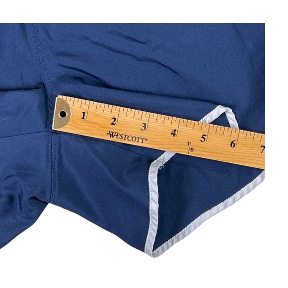 Blue and Tan Lined Elastic Waist Running Shorts Size Small - Picture 10 of 11